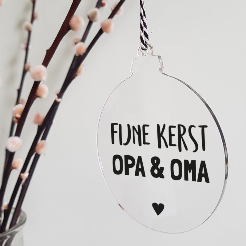 Kerstbal plexi | Opa en Oma
