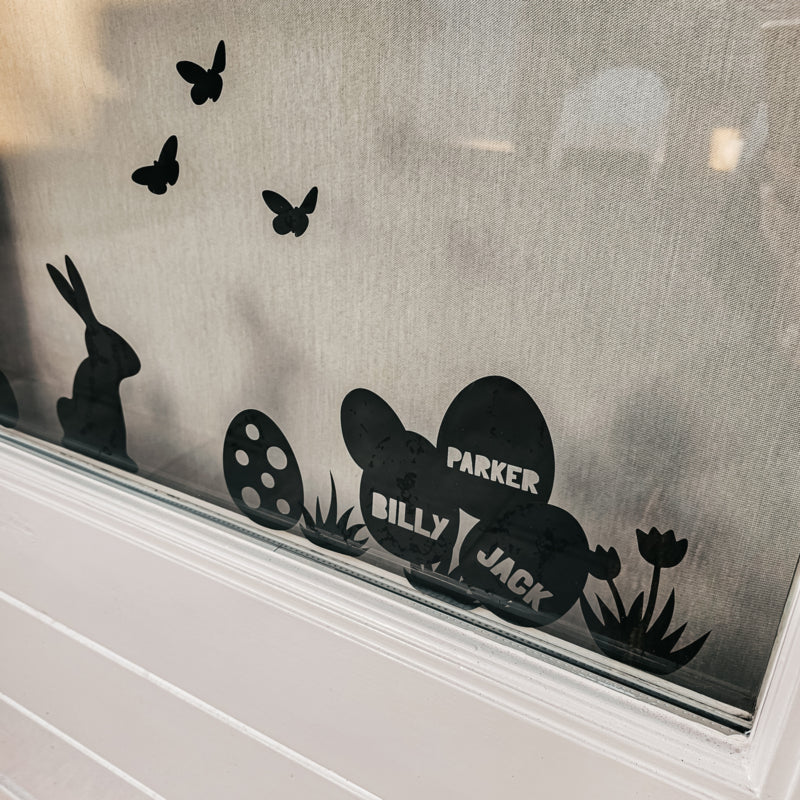 Raamstickers | Paasei met naam