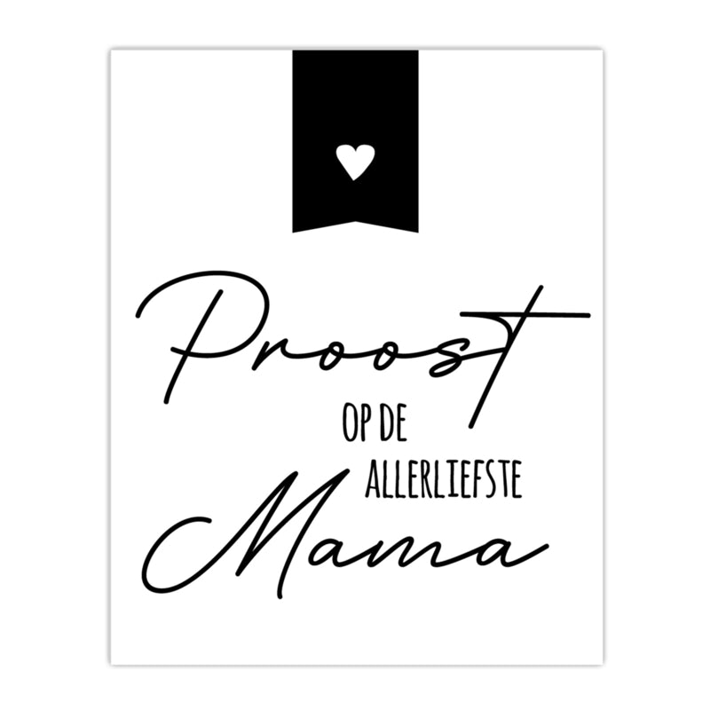 Fles etiket | Proost op Mama