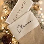 Kerstsok jute | Met naam