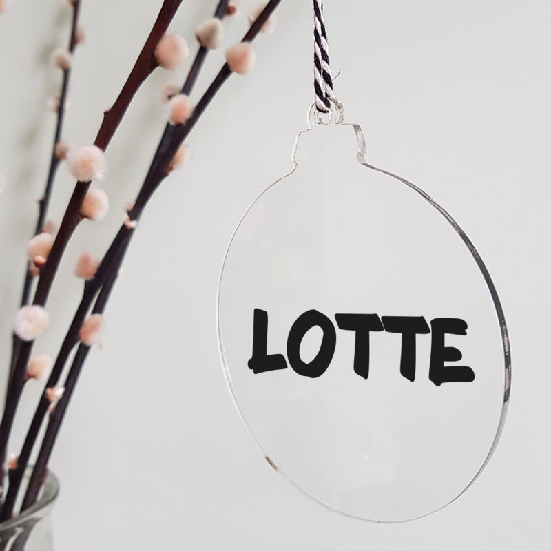 Kerstbal plexi | Met naam stoer