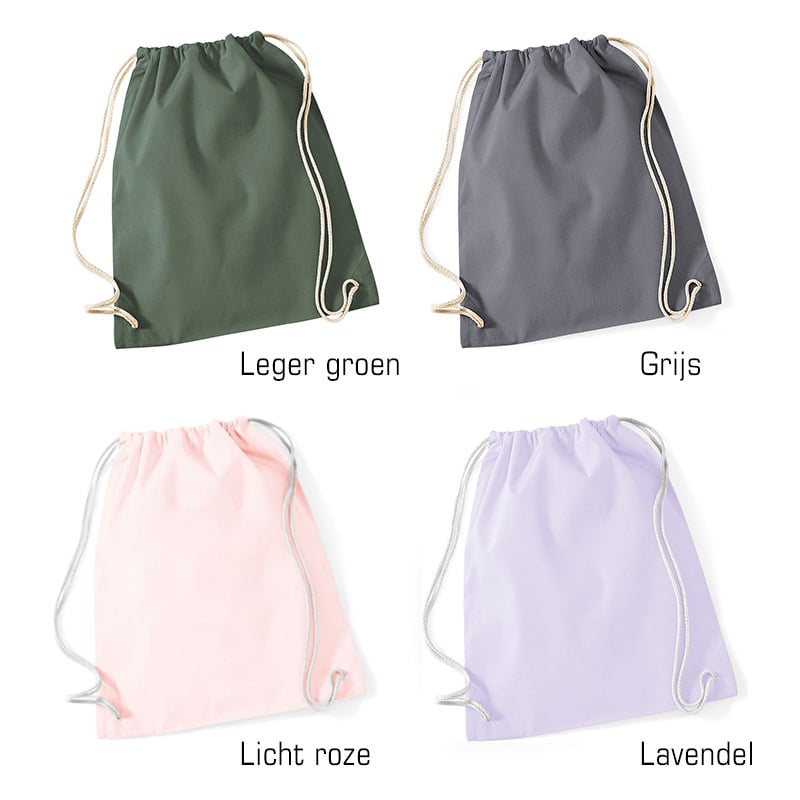 Gymtas | met naam cirkel