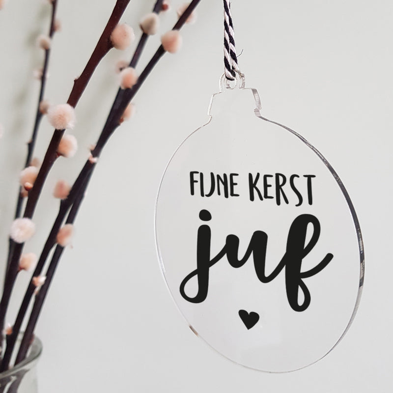 Kerstbal plexi | Juf