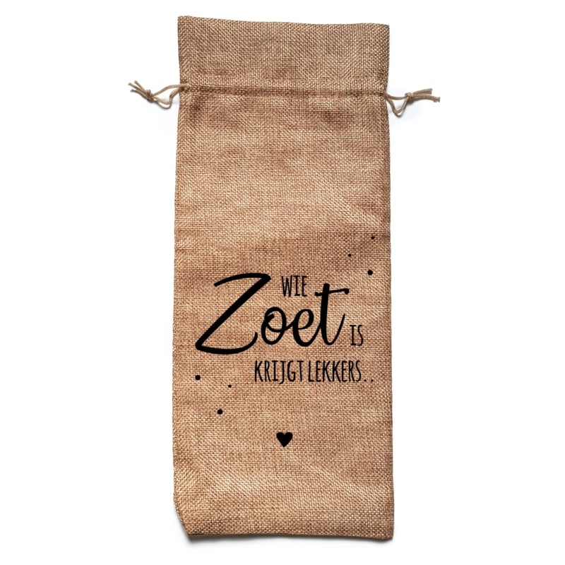Jute wijnzak Wie zoet is.. | 10 stuks