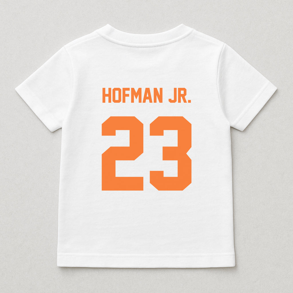 T-shirt kind wit | Rugnummer