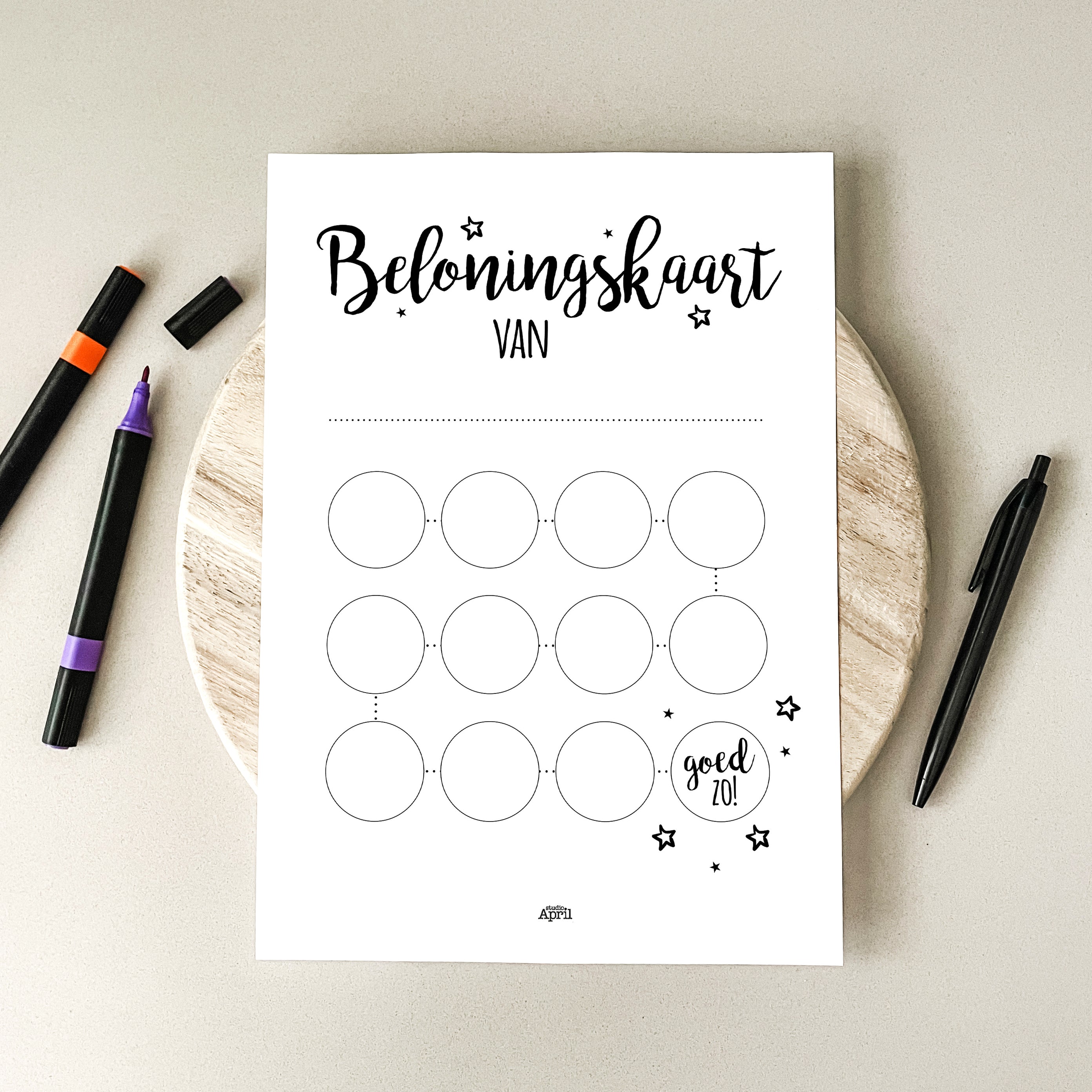 Printable | Beloningskaart