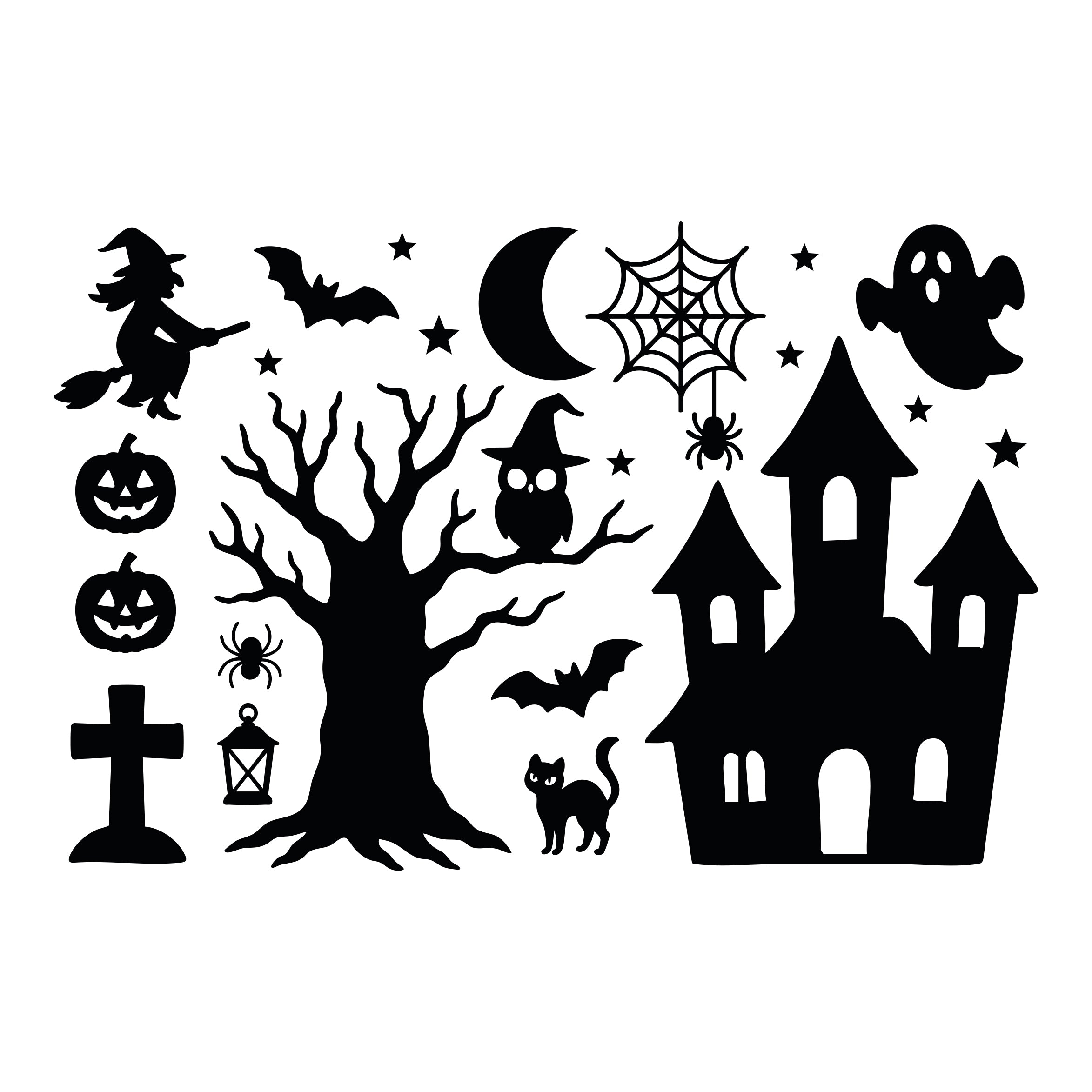 Raamstickers | Halloween elementen