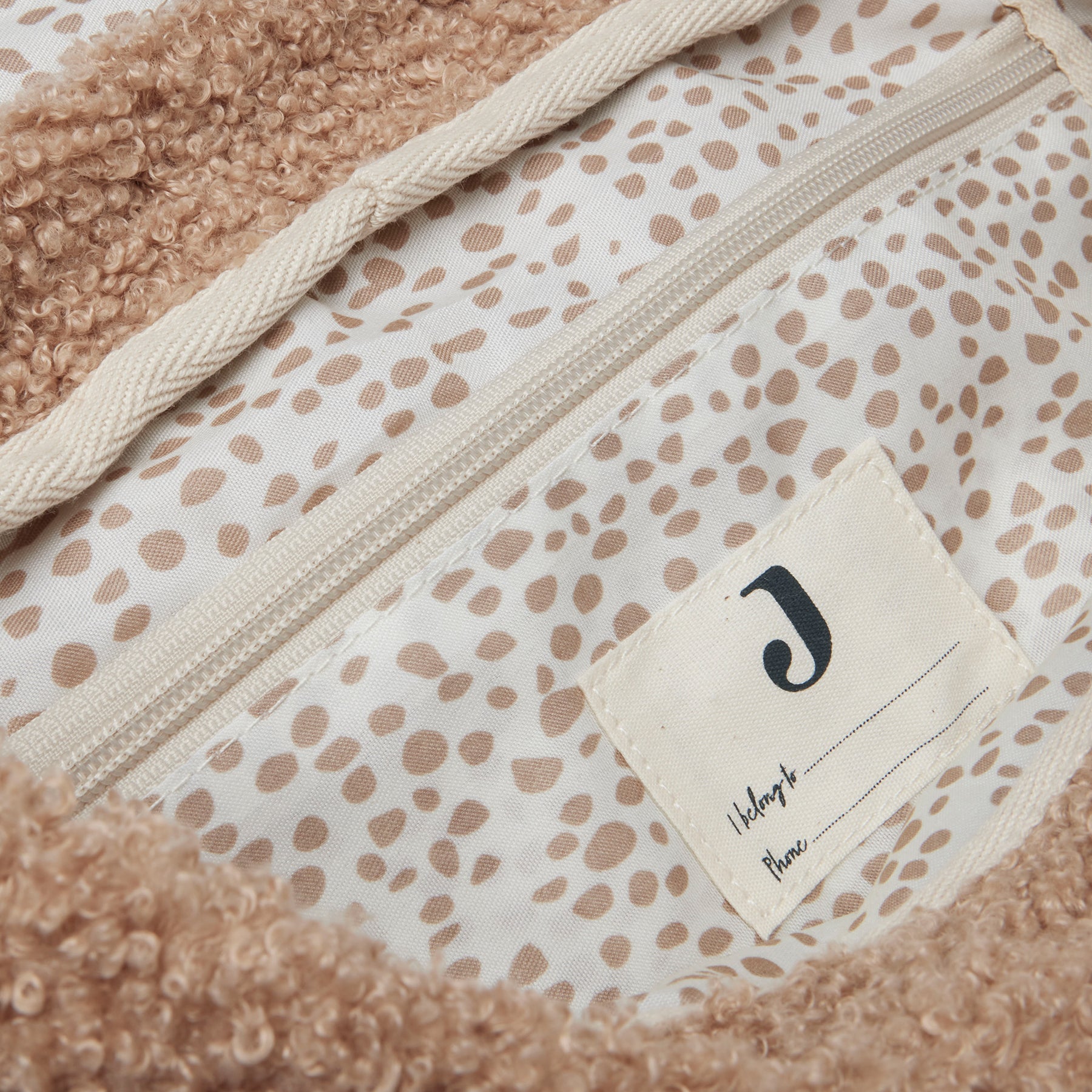 Jollein Rugtasje Boucle | Biscuit