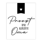 Fles etiket | Proost op Oma