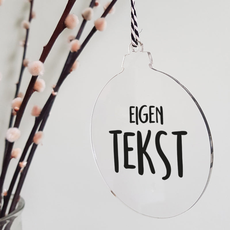 Kerstbal plexi | Eigen tekst