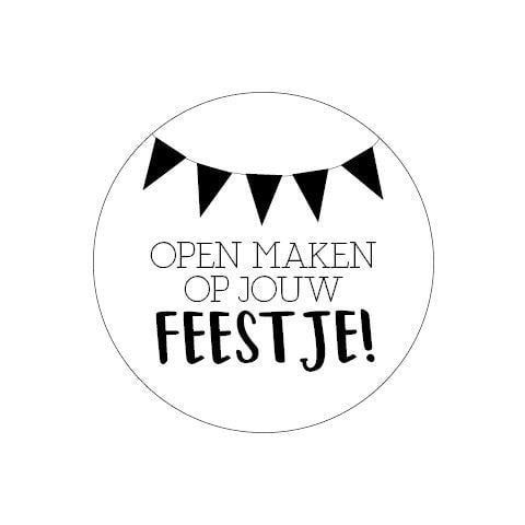 Stickers Open maken | 5 stuks