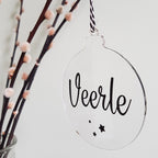 Kerstbal plexi | Met naam