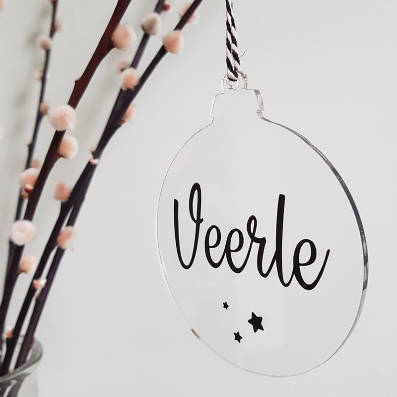 Kerstbal plexi | Met naam