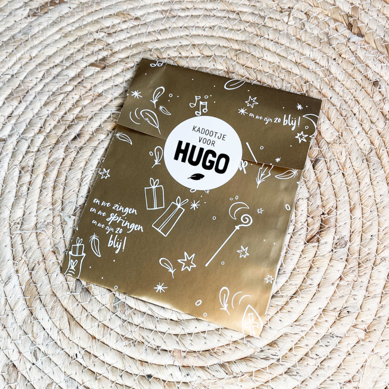 Sinterklaas sticker met naam | Kadootje